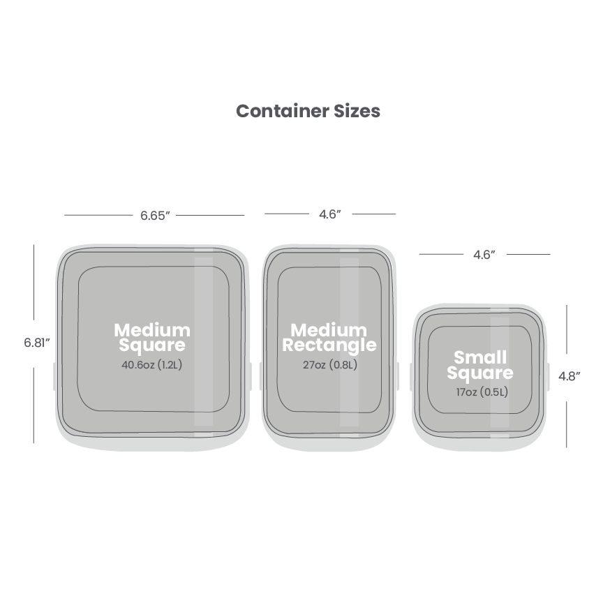 SmarterWare Set (3 OneTouch Containers & 3 LightTags)