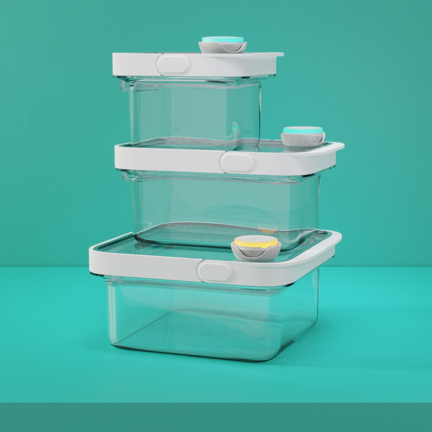 SmarterWare Set (3 OneTouch Containers & 3 LightTags)