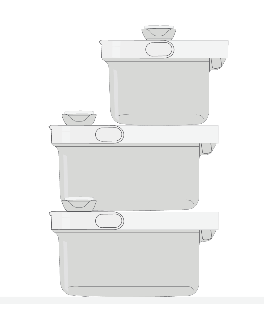 SmarterWare Set (3 OneTouch Containers & 3 LightTags)