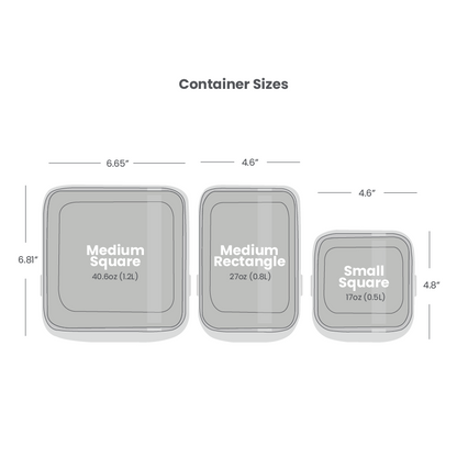 SmarterWare Set (3 OneTouch Containers &amp; 3 LightTags)