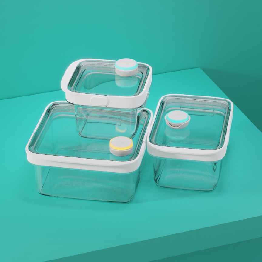 SmarterWare Set (3 OneTouch Containers & 3 LightTags)