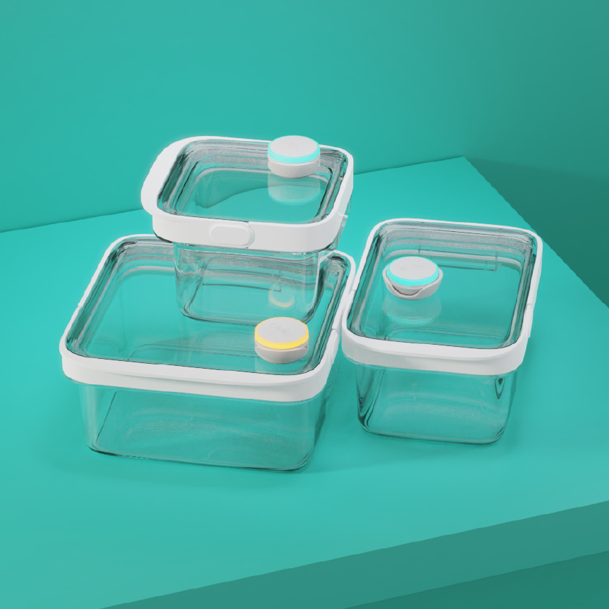 SmarterWare Set (3 OneTouch Containers &amp; 3 LightTags)